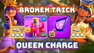 🚨 BROKEN QUEEN CHARGE TRICK! (Easy 3 Stars)