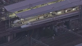 【空撮LIVE】東海道新幹線が一部運転見合わせ　停電の影響でＧＷ直撃