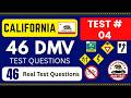 3 April 2026 | Real California DMV Written Test 2026 | 46 Real Test Questions | Car Permit Test New