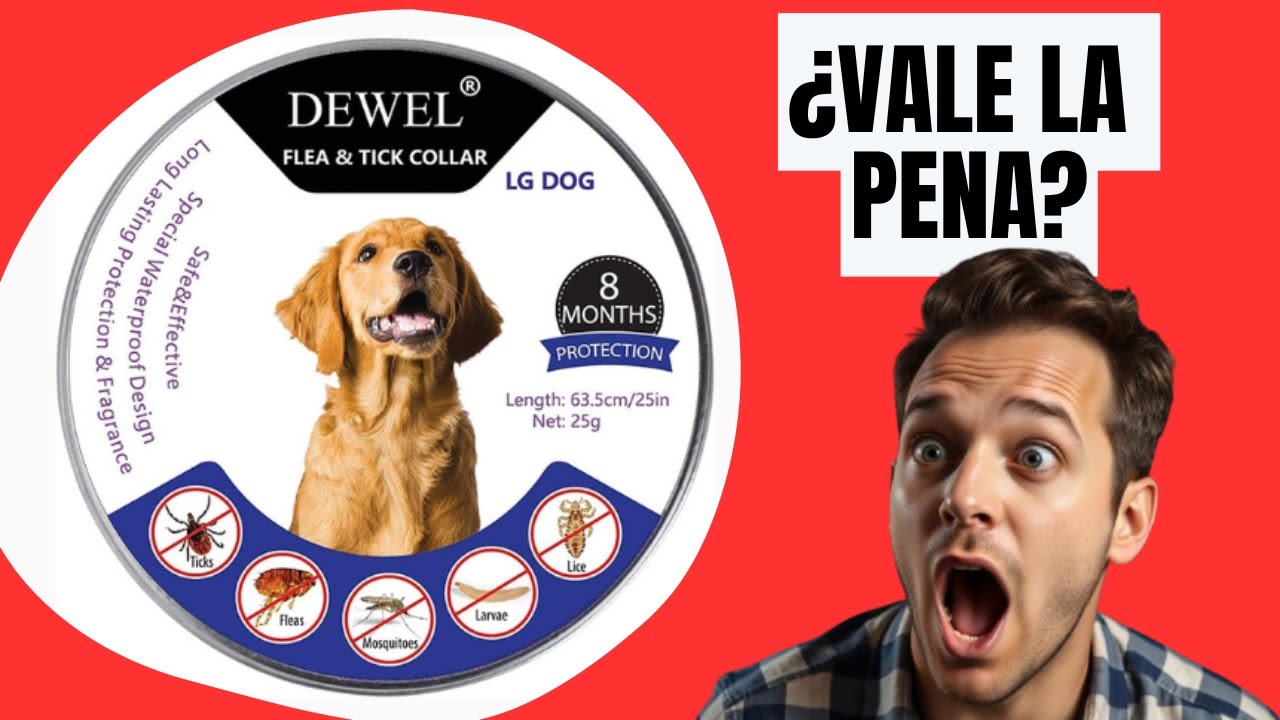 🔥 ¡Protege a Tu Mascota por 8 Meses! Collar Antiparasitario DEWEL - Pulgas y Garrapatas Fuera