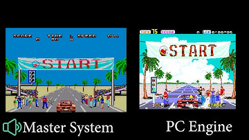 Out Run Port Comparison - Sega Master System vs. PC Engine / TurboGrafx 16