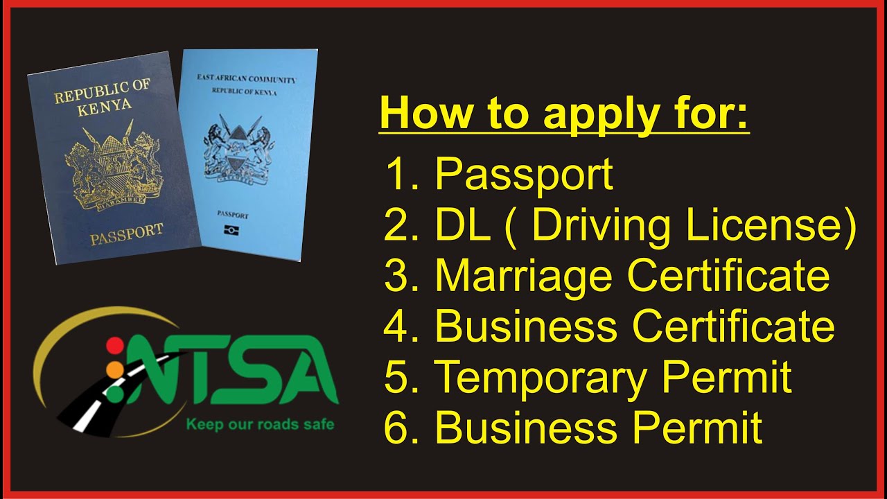 How to apply for Kenyan passport,DL,PDL,Business Name,Marriage ...