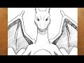 How to Draw Charizard Step by Step | Easy Pencil Art