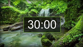 Countdown timer, 30 minutes with relaxing music for studying, reading or concentration