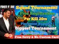 Free Fire Live Squad Tournament Join Now