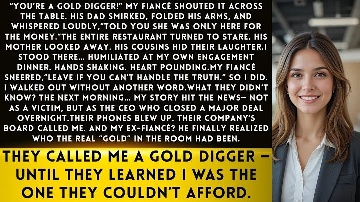 My Fiancé Shouted While Hi DAD Smirked At Our Engagement Dinner "You're Gold Digger" I Left, But..
