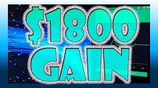 $1800 GAIN Trading Stocks in 1 DAY | Robinhood APP Investing