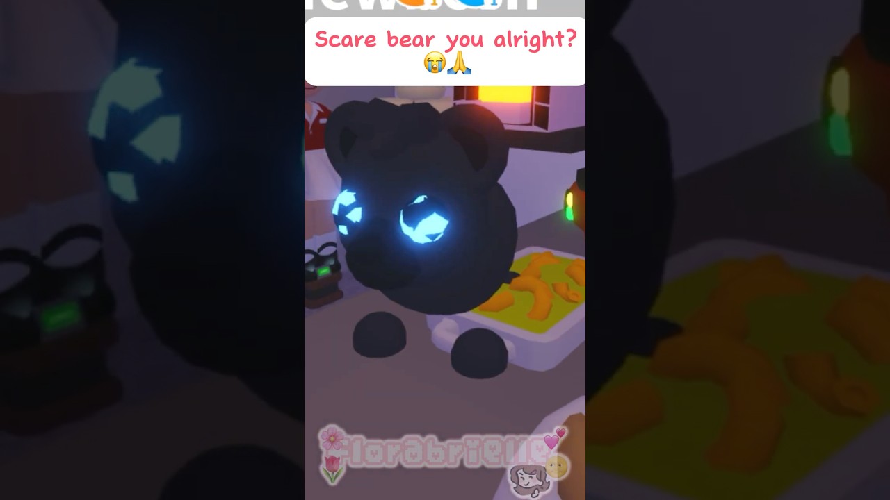 Scare bear is getting scared of himself 💀 