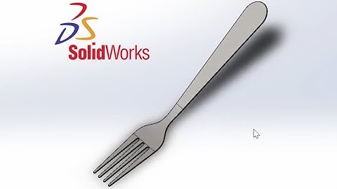 How to 3D Model Fork in Solidworks in Urdu Hindi | Advance Surface Modeling
