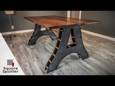 Industrial Steel and Walnut Dining
