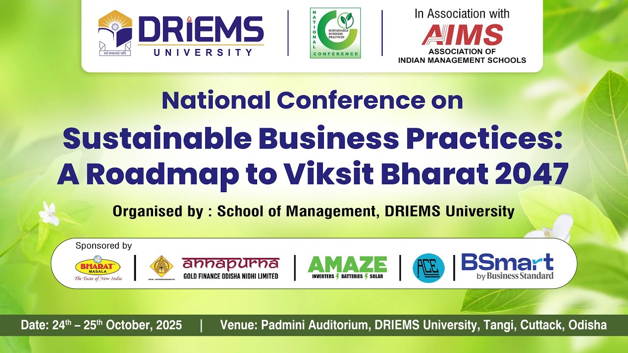 🔴 National Conference on Sustainable Business Practices | A Roadmap to Viksit Bharat 2047 | Live