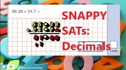 SATs 2018 Key Stage 2 Arithmetic : Decimal questions walk-through