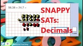 SATs 2018 Key Stage 2 Arithmetic : Decimal questions walk-through