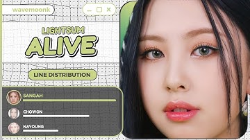 LIGHTSUM - Alive | Line Distribution (Color Coded)