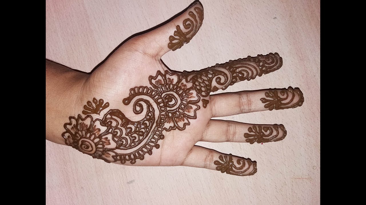 beautiful front hand mehandi designs | simple model mehandi design ...