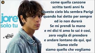 Jore Solo Tu Testo