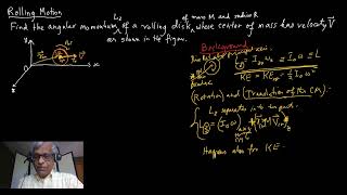 Angular momentum of a rolling disk