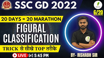 FIGURAL CLASSIFICATION For SSC GD | 20 दिन=20 महामैराथॉन | REASONING BY RISHABH SIR