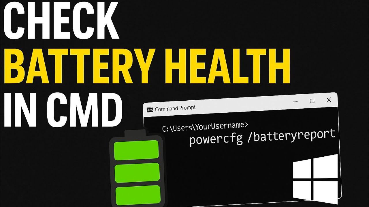 🔋 How to Find Battery Information Using CMD | powercfg /batteryreport | Windows Tricks 💻⚡