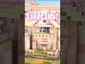 MINECRAFT HOUSE GIRLS VS BOYS 💀#shortvideo #minecraft #shorts