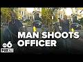 Video shows traffic stop, chase and fatal shooting that left officer wounded