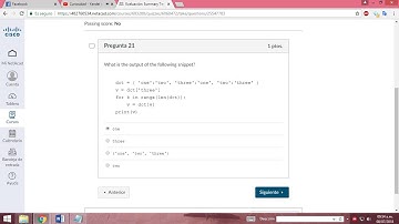 Evaluación: Summary 1 test *Programación Python* Resuelto Cisco