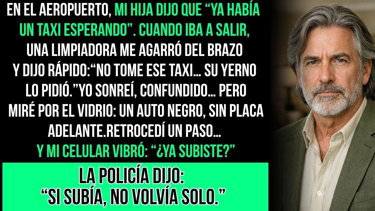 En el aeropuerto, una limpiadora me dijo： “No tome ese taxi… su yerno lo pidió ” Entonces…