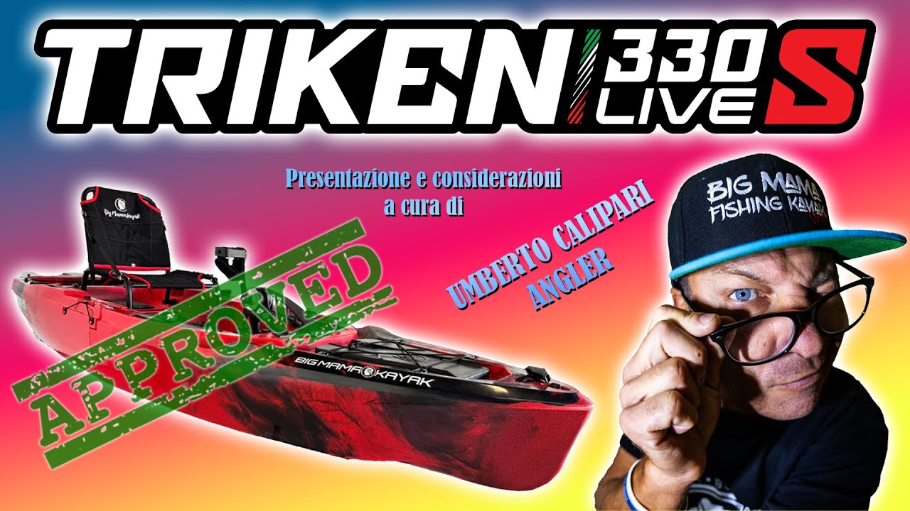 Nuovo Triken 330 S Live - Il kayak divisibile Big Mama Kayak per la pesca