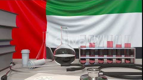 Laboratory Equipment on the UAE Flag Background | Motion Graphics - Envato elements
