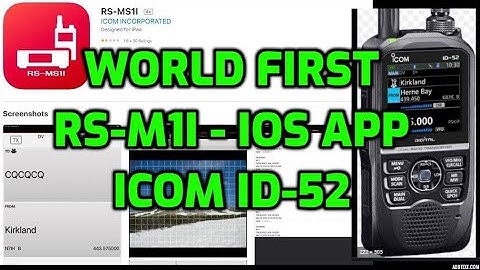 ICOM ID-52 BlueTooth Connect RS-M1i IOS app Iphone- Set Up and Test