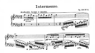 Ervin Nyiregyházi - Johannes Brahms Intermezzo in E-flat minor, Op. 118 No. 6 (1972) - Score 