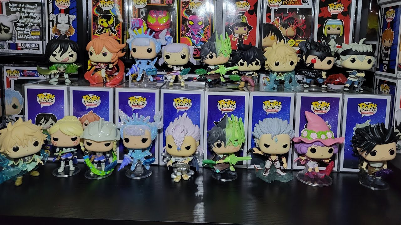 Showcasing full black clover funko pop set youtube