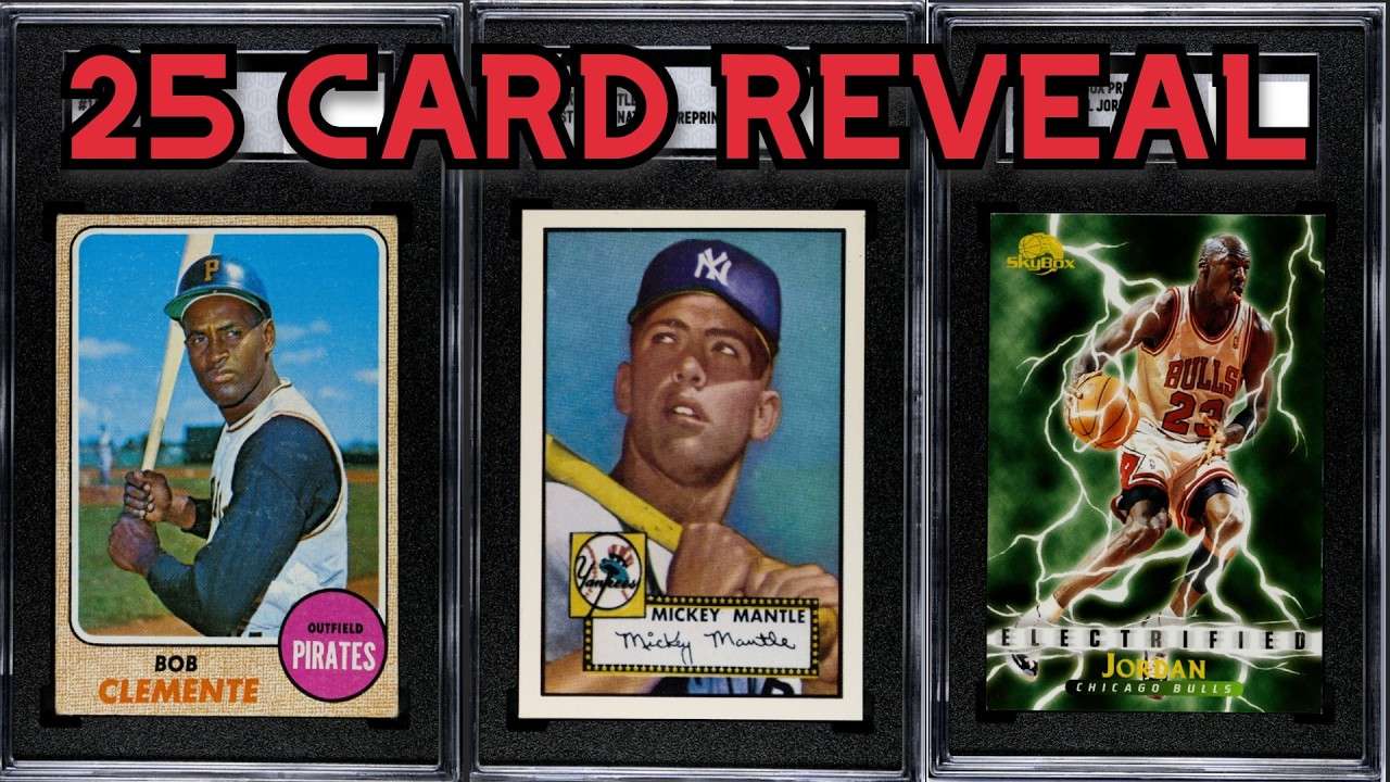 Раскрытие информации об оценке 25 карточек SGC с винтажными бейсбольными мячами.