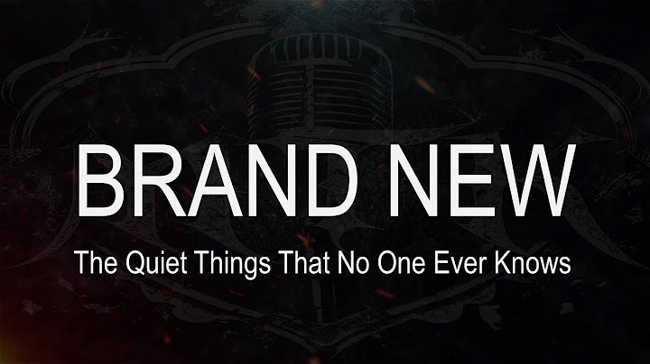 The Quiet Things That No One Ever Knows Karaoke version - Karaoke performance video thumbnail