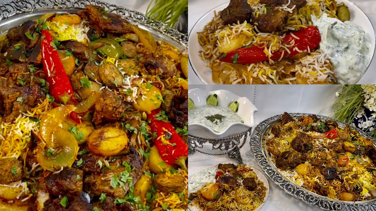 ملكة المقلوبة باللحمة المحمره الذايبة والخضار المتبله تفوز في اي مناسبه