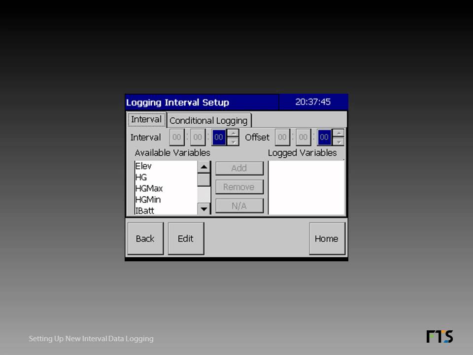 shift axis of recorded data logger pro