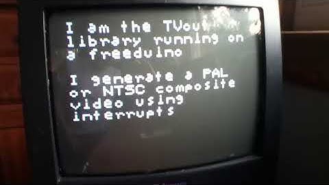 TV Out library for the Arduino
