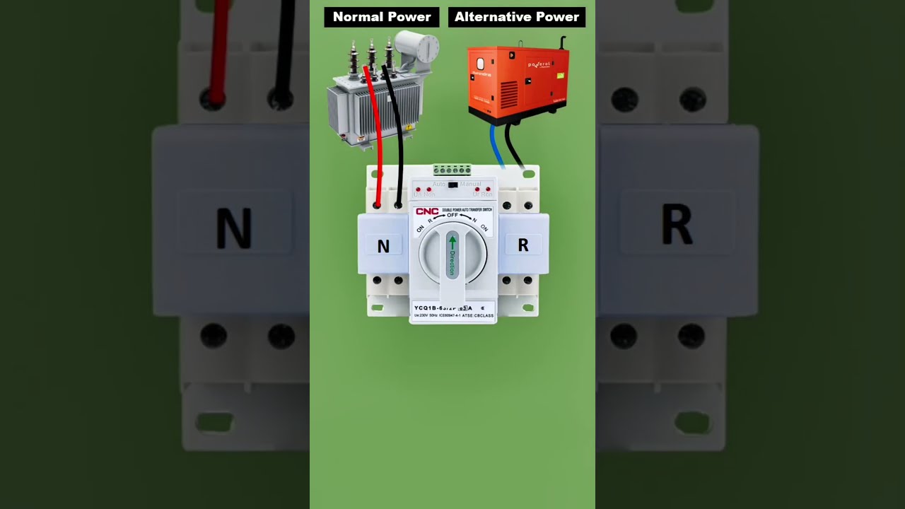 Single Phase Auto Changeover Switch Connection