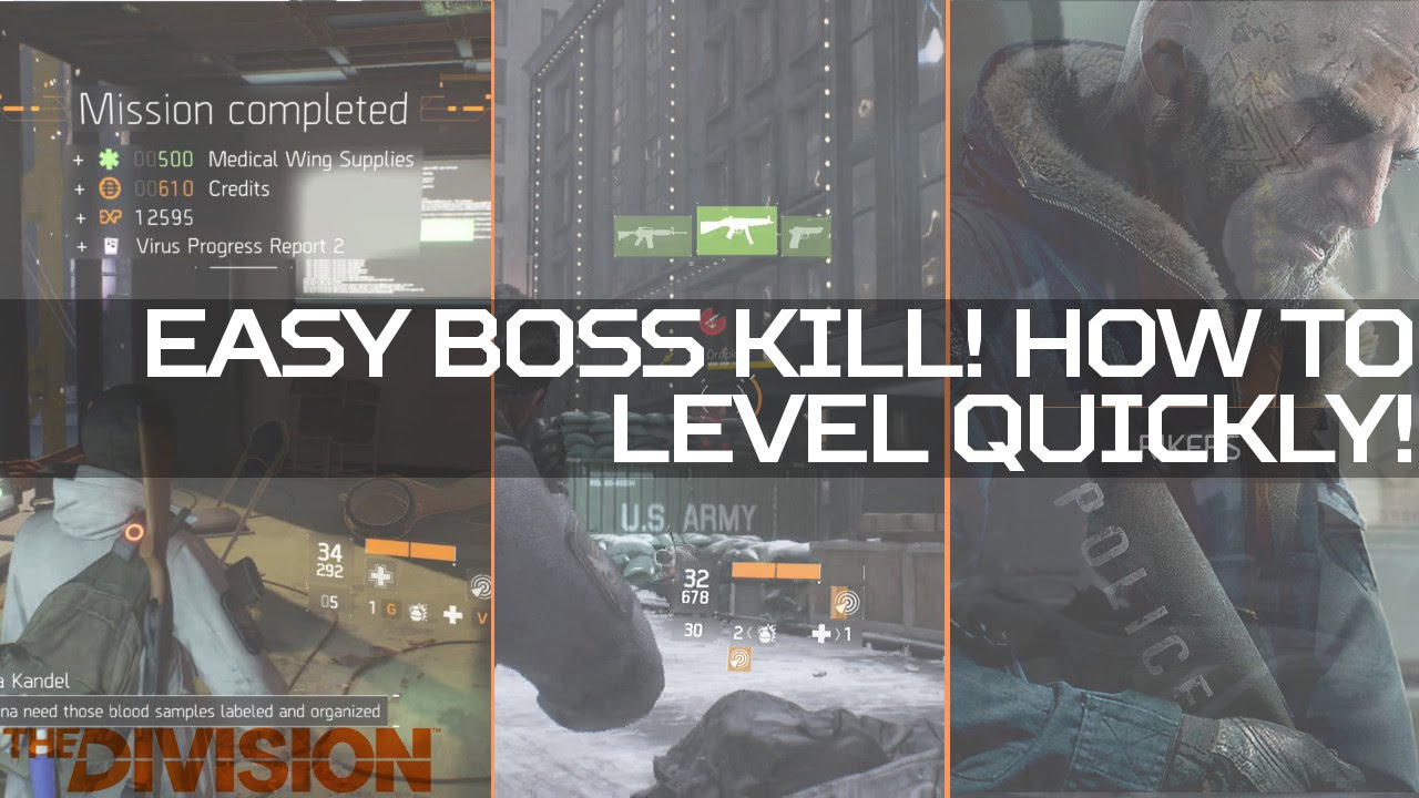Easy Boss Kills! How to level Quickly! The Division!