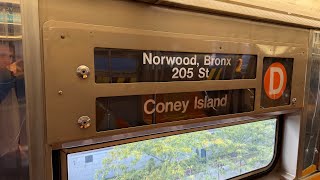 IND 6 Av Express: R68 (D) Train [Coney Island-Stillwell Av to Norwood-205 St #3]