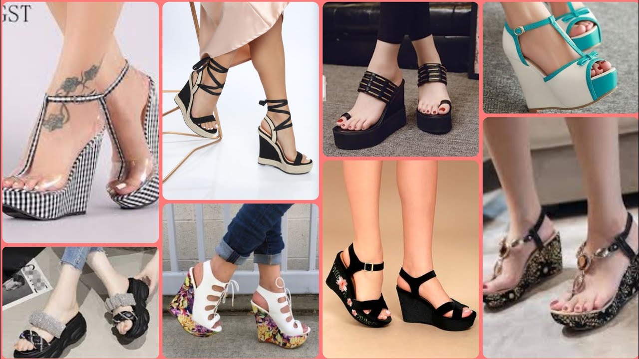 Ladies Girls Chunky Wedge High Heel Flatform Sandal - China Wedge Sandal  and Buckle Strap price | Made-in-China.com