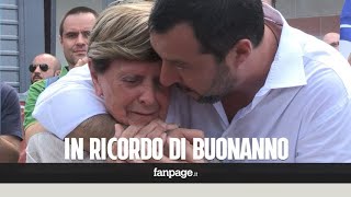 Pontida 2018, Salvini ricorda Buonanno e si commuove insieme alla madre