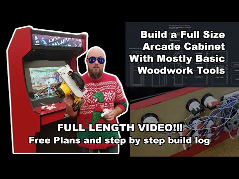 Diy Full Size Arcade Cabinet With Basic Tools Length Build Log And Free Plans You