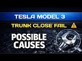 Tesla Model 3 Trunk Lid Fails to Close – Potential Problems Explained