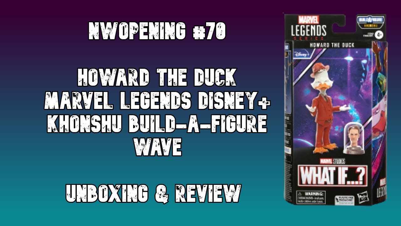 NWOpening #70 - Howard The Duck Disney+ Wave 4 Marvel Legends Figure Unboxing Khonshu Build A Figure