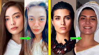 Turkish actresses without makeup and photoshop. Actresses before and after