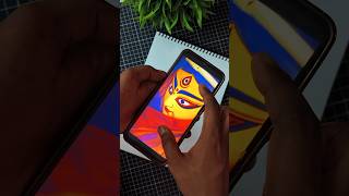 🤩Ma Durga Drawing 🙏🏼🔱 #shorts #durgapuja #drawing #viral #trending