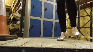 Tap Dancing Improvisation on an industrial turntable truck