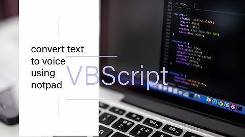 How to make Speaking software On Notepad in Hindi using VBscript