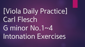Viola Scale Carl Flesch G minor No.1~4 Scale System 1 Octave Each String Play Along Piano